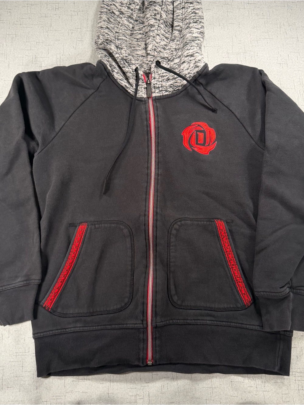 Adidas Derrick Rose (D Rose) Logo Full-Zip Basketball Hoodie